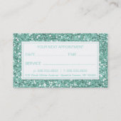 Mini-Glitzer sehen Visitenkarte für den Termin (Rückseite)