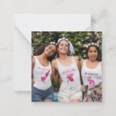 MINI Glitzer Tropfen Foto Brautparty Vielen Dank Mitteilungskarte (Rückseite)