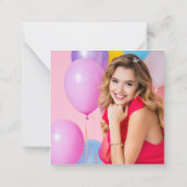 MINI Gold Glitzer Foto 21. Black Danke Mitteilungskarte (Rückseite)