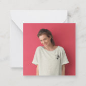 MINI Gold Glitzer Foto 50. Danke Mitteilungskarte (Rückseite)