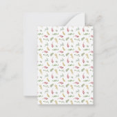 Mini Gold Winter Greenery Frohe Weihnachtsfeier Fo Mitteilungskarte (Rückseite)