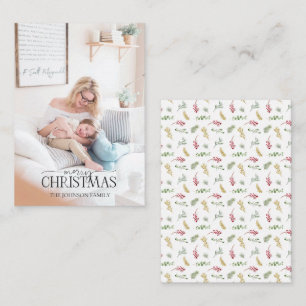 Mini Gold Winter Greenery Frohe Weihnachtsfeier Fo Mitteilungskarte