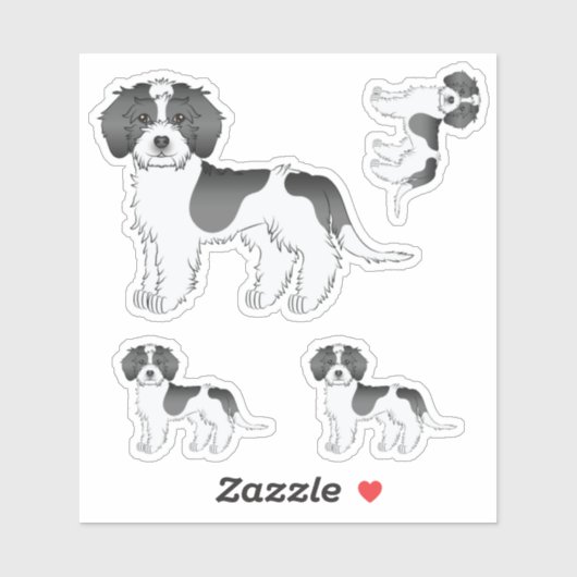Mini Goldendoodle Cartoon Dog Aufkleber (Blatt)