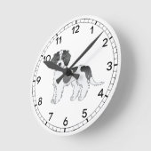 Mini Goldendoodle Cartoon Dog Runde Wanduhr (Winkel)