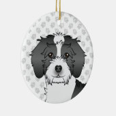 Mini Goldendoodle Dog Head Keramik Ornament (Rechts)