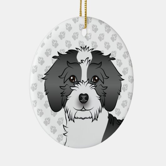 Mini Goldendoodle Dog Head Keramik Ornament (Rechts)
