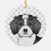 Mini Goldendoodle Dog Head Keramik Ornament (Vorne)