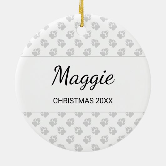 Mini Goldendoodle Dog Head Keramik Ornament (Hinten)