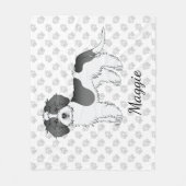 Mini Goldendoodle Dog & Name Fleecedecke (Vorderseite)