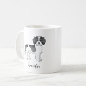 Mini Goldendoodle Dog & Name Kaffeetasse (Vorderseite Links)