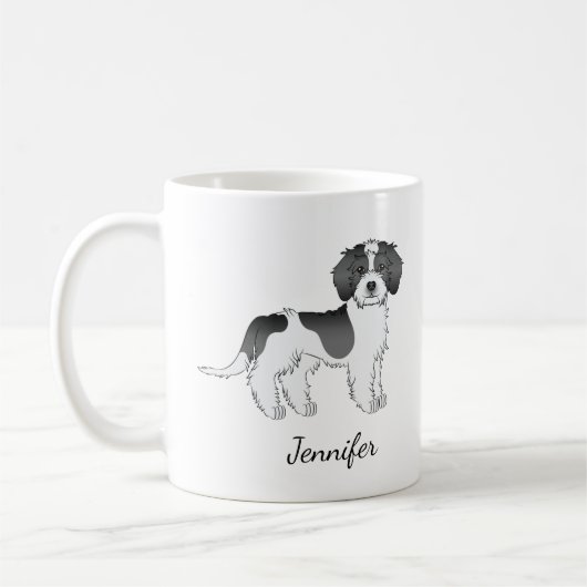 Mini Goldendoodle Dog & Name Kaffeetasse (Links)