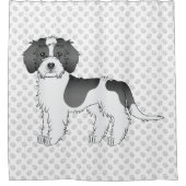 Mini Goldendoodle Dog & Paws Duschvorhang (Vorderseite)