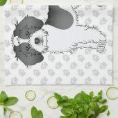 Mini Goldendoodle Dog & Paws Geschirrtuch (Gefaltet)