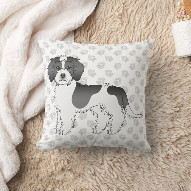 Mini Goldendoodle Dog & Paws Kissen (Decke)