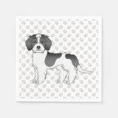 Mini Goldendoodle Dog & Paws Serviette (Vorderseite)