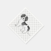 Mini Goldendoodle Dog & Paws Serviette (Ecke)