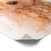 Mini Goldendoodle Dog Portrait Poster (Ecke)