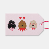 Mini Goldendoodle Dogs Valentinstag Geschenkanhänger (Vorderseite (Horizontal))