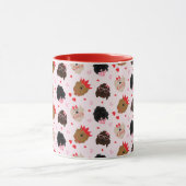 Mini Goldendoodle Dogs Valentinstag Tasse (Zentrum)