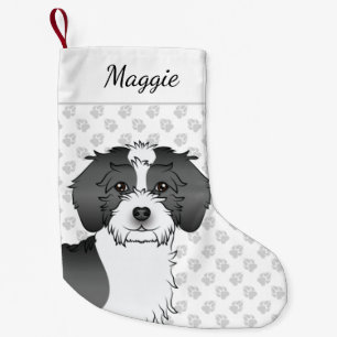 Mini Goldendoodle Kopf & Name Kleiner Weihnachtsstrumpf
