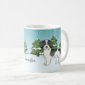 Mini Goldendoodle Winterwald in Schwarzwald Kaffeetasse (VorderseiteRechts)