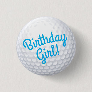 Mini Golf Balls Birthday Girl Party Kinder Blue Button