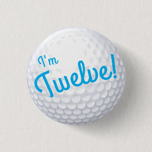 Mini Golf Balls Geburtstagsparty Kinder Blue Button