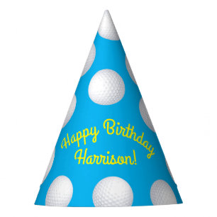 Mini Golf Balls Geburtstagsparty Kinder Blue Partyhütchen