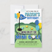 Mini Golf Birthday Invitation, Putt Putt Birthday  Einladung (Vorderseite)