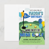 Mini Golf Birthday Invitation, Putt Putt Birthday  Einladung (Vorne/Hinten)