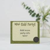 Mini Golf Club Lounge Einladung (Stehend Vorderseite)