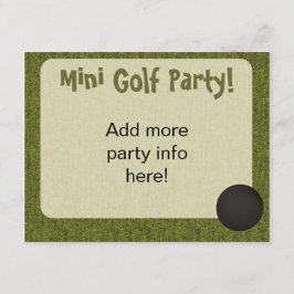 Mini Golf Club Lounge Einladung