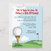 Mini-Golf Geburtstagsfeier Einladung (Vorderseite)