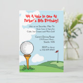 Mini-Golf Geburtstagsfeier Einladung (Stehend Vorderseite)
