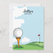 Mini-Golf Geburtstagsfeier Einladung (Rückseite)