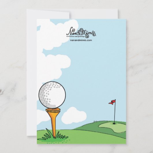 Mini-Golf Geburtstagsfeier Einladung (Rückseite)