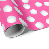 Mini Golf Geburtstagsparty Pink Geschenkpapier (Rolleneckpunkt)