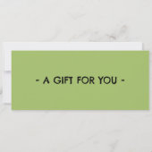 Mini Golf Gift Certificate Einladung (Rückseite)