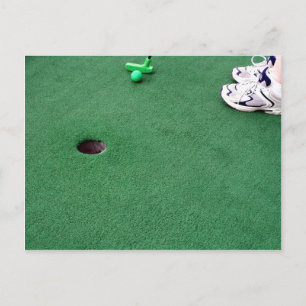 Mini Golf Invite Postkarte