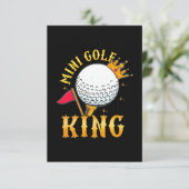 Mini Golf King RSVP Karte (Stehend Vorderseite)