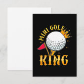 Mini Golf King RSVP Karte (Vorne/Hinten)