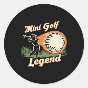 Mini Golf Legend Funny Mini Golf Champion Runder Aufkleber