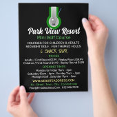 Mini-Golf-Logo, Mini-Golf-Werbung Flyer (Hand)