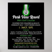 Mini-Golf-Logo, Mini-Golf-Werbung Poster (Vorne)