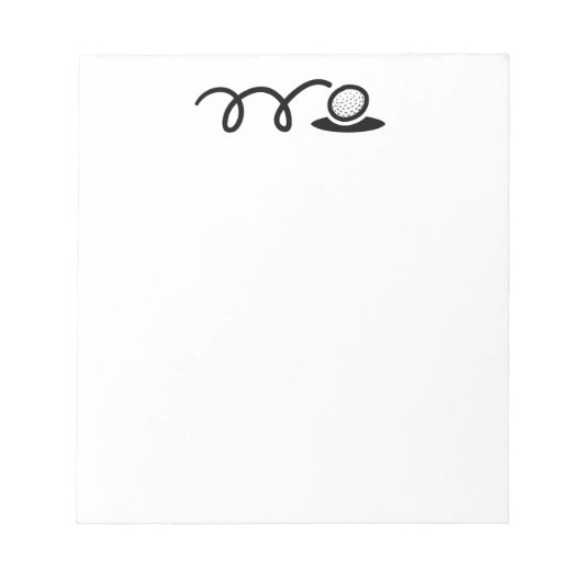 Mini-Golf-Notizblock Notizblock (Vorderseite)