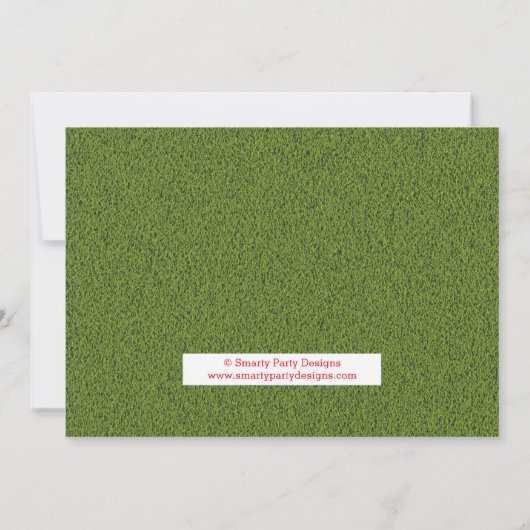 Mini Golf Par-T-Shirt Putt Putt Putt Boy's Geburts Einladung (Rückseite)