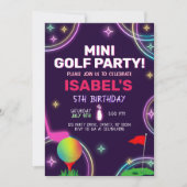 Mini-Golf-Party Geburtstag Einladung (Vorderseite)