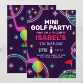 Mini-Golf-Party Geburtstag Einladung (Vorne/Hinten)