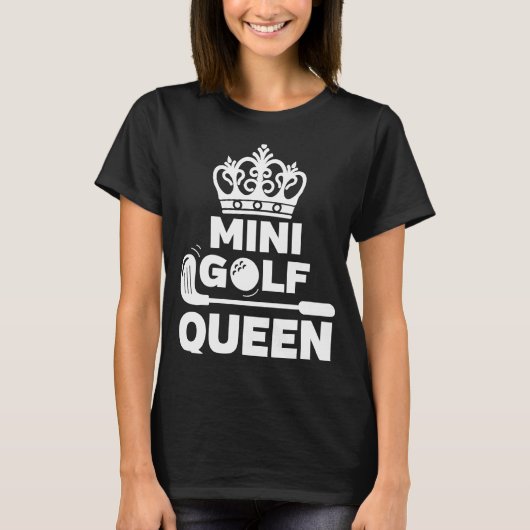 Mini Golf Queen Matching Couple Golf T-Shirt (Vorderseite)