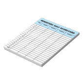 Mini-Golf-Scorecard-Vorlage angepasstes Notizblock (Rotiert)